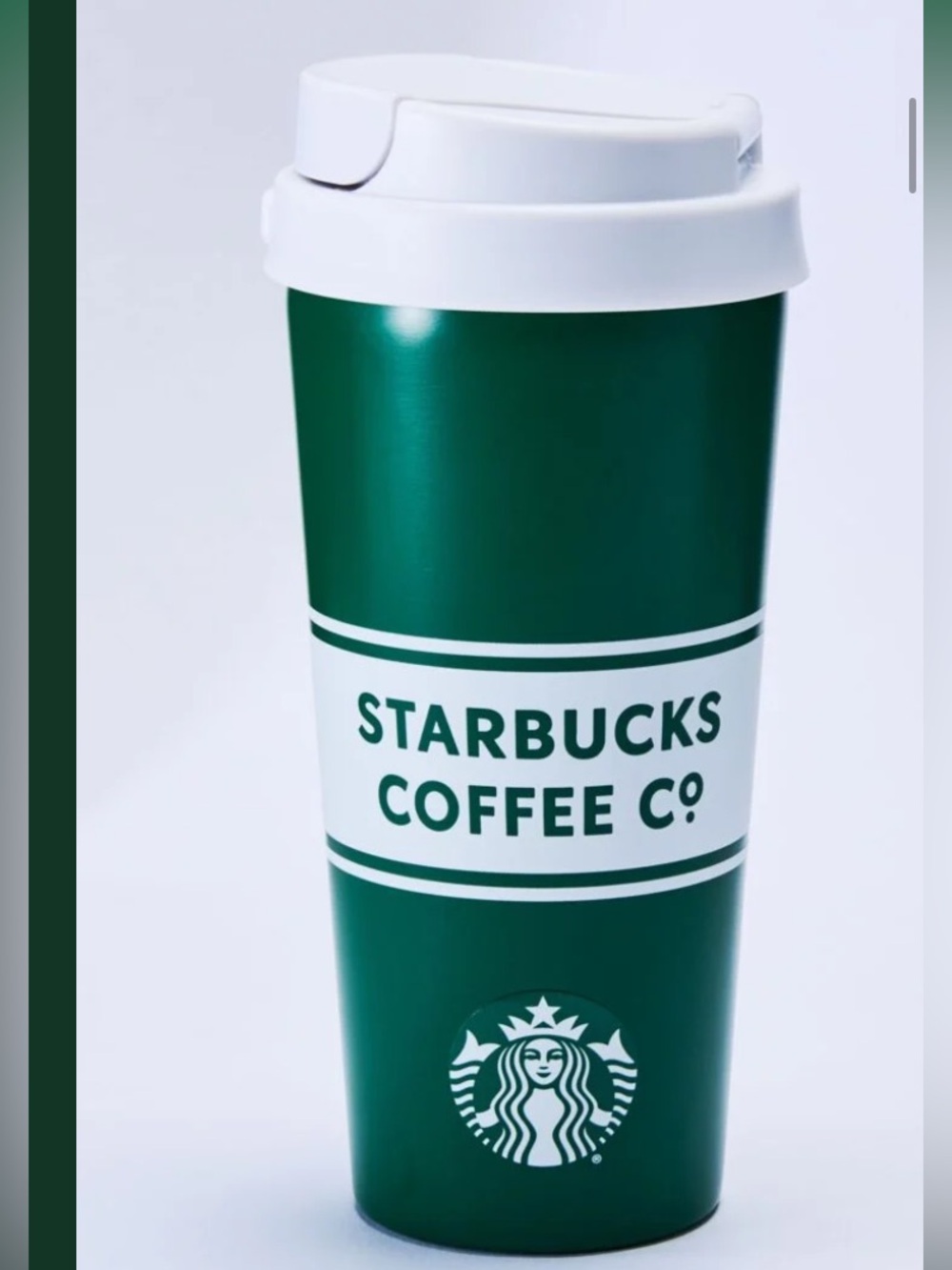 Starbucks green stainless steel tumbler 16 ounce NWT